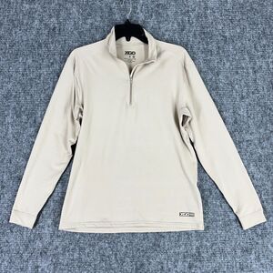XGO Shirt Mens Medium Beige Military Issue UPF50 Acclimate Dry Half‎ Zip